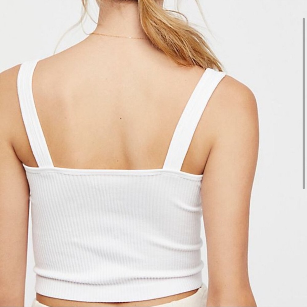 White Free People Solid Rib Brami in White - Picture 2 of 5
